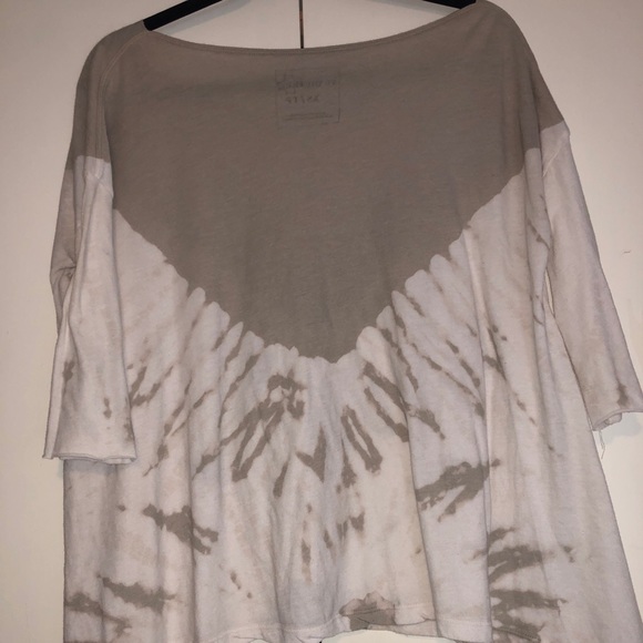 Free People White and beige short sleeve shirt - Picture 2 of 3